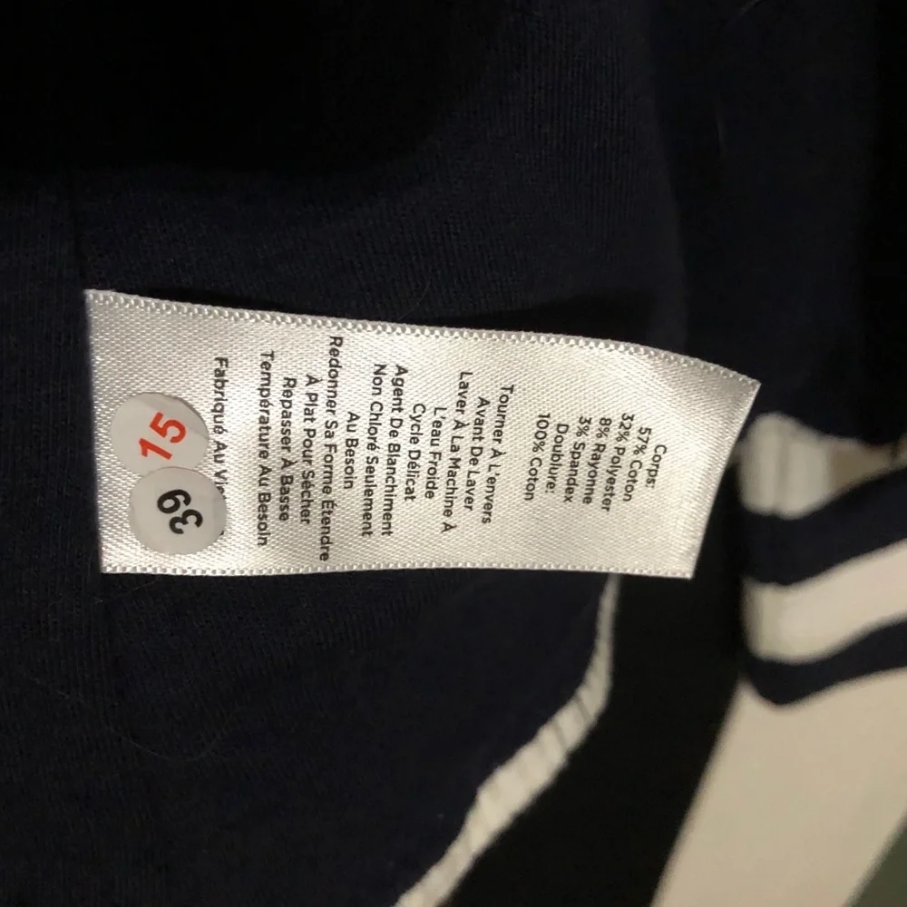 Talbots Navy and White Striped Jacket Size Small Coastal Nautical Vibe - Picture 3 of 4